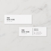 Schone, moderne witte mini-Visitekaartje Mini Visitekaartje (Voorkant / Achterkant)