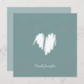 Schone monochrome moderne classy Vibe Love Heart Bedankkaart (Voorkant / Achterkant)