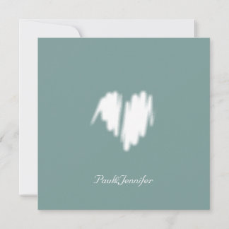 Schone monochrome moderne classy Vibe Love Heart Bedankkaart