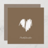 Schone monochrome moderne classy Vibe Love Heart Bedankkaart (Voorkant / Achterkant)