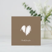 Schone monochrome moderne classy Vibe Love Heart Bedankkaart (Staand voorkant)