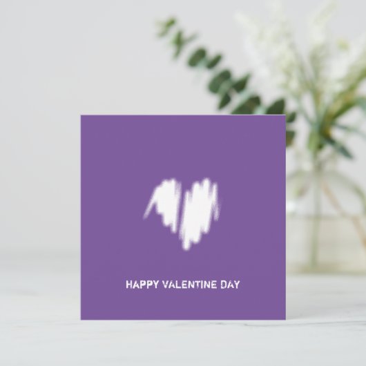 Schone monochrome moderne classy Vibe Love Heart Kaart (Staand voorkant)