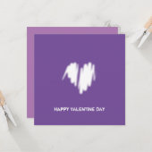 Schone monochrome moderne classy Vibe Love Heart Kaart (Voorkant / Achterkant in situ)