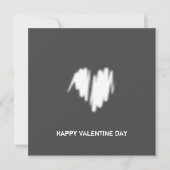 Schone monochrome moderne classy Vibe Love Heart Kaart (Voorkant)