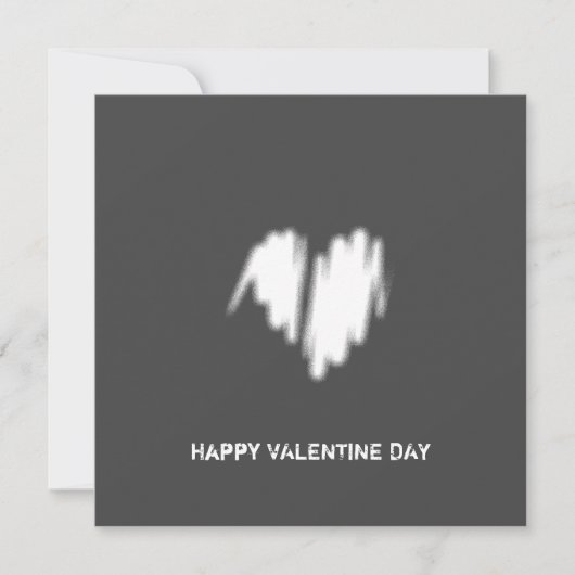 Schone monochrome moderne classy Vibe Love Heart Kaart (Voorkant)