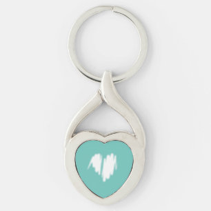 Schone monochrome moderne classy Vibe Love Heart Sleutelhanger