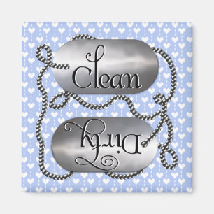 Schone n Dirty Dog Tags 5 (Dishwasmachine Magnet) Magneet