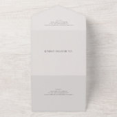 Schone Neutrale Elegante Huwelijk All In One Uitnodiging (Buitenkant)