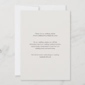 Schone Neutrale Elegante Huwelijk Kaart (Achterkant)