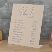 Schone Neutrale Prijslijst Service Nail Spa Reclamebord Met Voetstuk