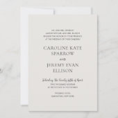 Schone Neutrale QR Code Elegant Huwelijk Kaart (Voorkant)