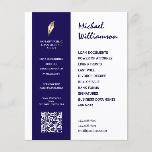 Schone notaris in bedrijfsstijl flyer (Voorkant)