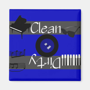 Schone of Dirty Blues Music Dishwaser Magnet
