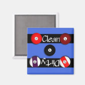 Schone of vuile Billards Vaatwasser Magneet (Voorkant / Achterkant)