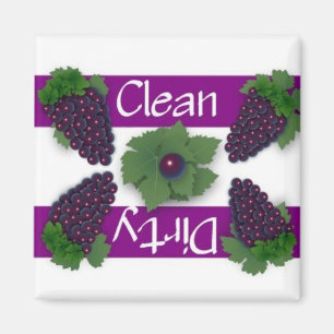 Schone of vuile druiven Dishwasmachine Magnet