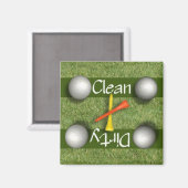 Schone of vuile golf Vaatwasser Magneet (Voorkant / Achterkant)