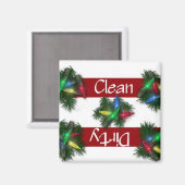 Schone of vuile kerstverlichting Vaatwasser Magnee Magneet (Voorkant / Achterkant)