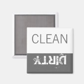 Schone of vuile magneten DIshwasmachine Label Grey (Voorkant / Achterkant)