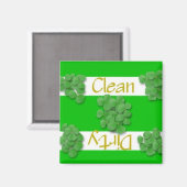 Schone of vuile Shamrock Vaatwasser Magneet (Voorkant / Achterkant)