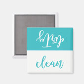 Schone of vuile vaatwasmachinemagneet (Aqua & Whit Magneet (Voorkant / Achterkant)