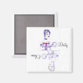 Schone of vuile Victoriaans vaatwassermagneet Magneet (Voorkant / Achterkant)