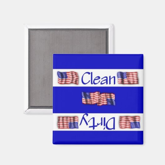 Schone of vuile vlag Vaatwasser Magneet (Voorkant / Achterkant)