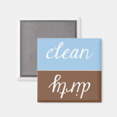 Schone of vuile wasmachine Magnet (Voorkant / Achterkant)