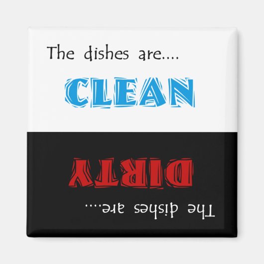 Schone of vuile wasmachine Magnet (Voorkant)