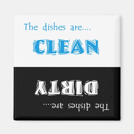 Schone of vuile wasmachine Magnet (Voorkant)