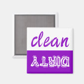 Schone of vuile wasmachine Magnet (Voorkant / Achterkant)