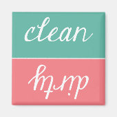 Schone of vuile wasmachine Magnet (Voorkant)