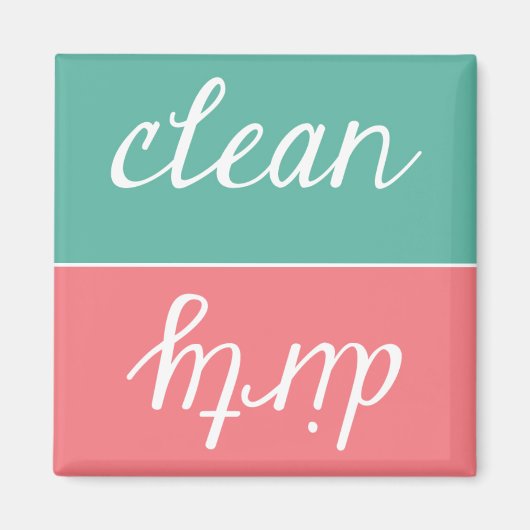 Schone of vuile wasmachine Magnet (Voorkant)