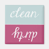 Schone of vuile wasmachine Magnet (Voorkant)