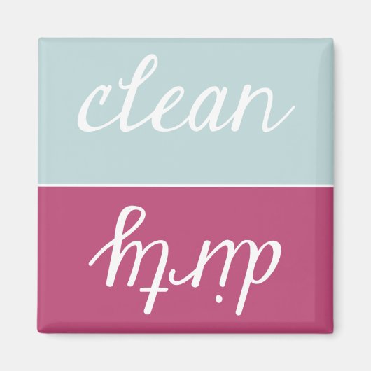 Schone of vuile wasmachine Magnet (Voorkant)