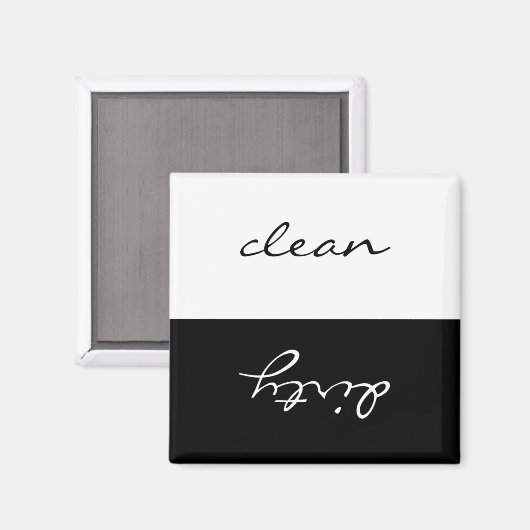 Schone of vuile wasmachine Magnet (Voorkant / Achterkant)