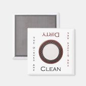 Schone of vuile wasmachine Magnet (Voorkant / Achterkant)