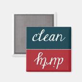 Schone of vuile wasmachine Magnet (Voorkant / Achterkant)