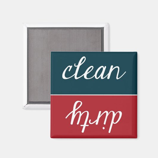 Schone of vuile wasmachine Magnet (Voorkant / Achterkant)