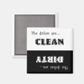 Schone of vuile wasmachine Magnet (Voorkant / Achterkant)