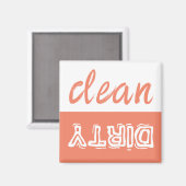 Schone of vuile wasmachine Magnet (Voorkant / Achterkant)