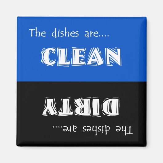 Schone of vuile wasmachine Magnet (Voorkant)