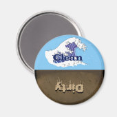 Schone of vuile wasmachine Magnet (Voorkant / Achterkant)