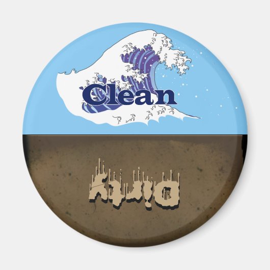 Schone of vuile wasmachine Magnet (Voorkant)