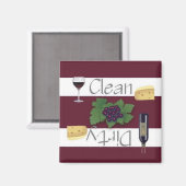 Schone of vuile wijn Vaatwasser Magneet (Voorkant / Achterkant)