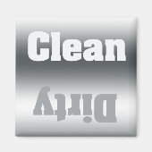 Schone of vuile zilvergradiënt Dishwasmachine Magn Magneet (Voorkant)