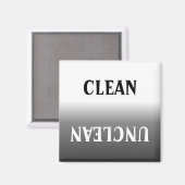 Schone, onreine wasmachine wasmachine magneet (Voorkant / Achterkant)