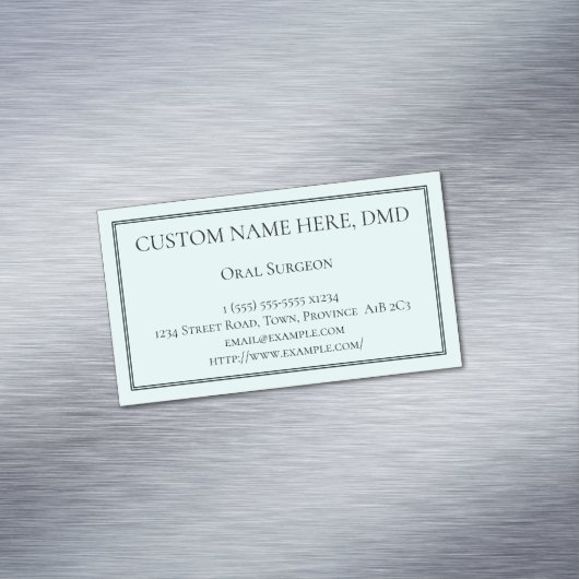 Schone orale chirurg Magnetisch Visitekaartje (Voorbeeld)