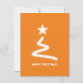 Schone Oranje bedrijfs QR Code kerstboom Feestdagenkaart (Voorkant)