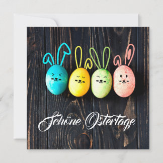 Schöne Ostertage und bunte Eier Feestdagenkaart