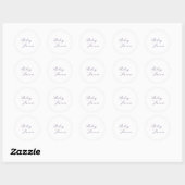 Schone Paarse elegante bruiloft Ronde Sticker (Vel)